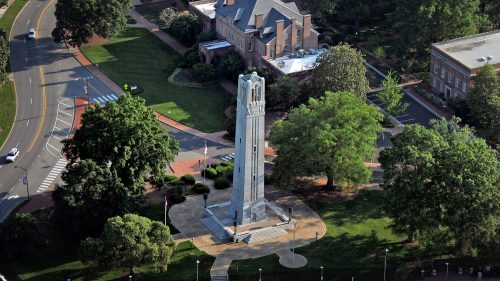 Aerial photo of the belltower