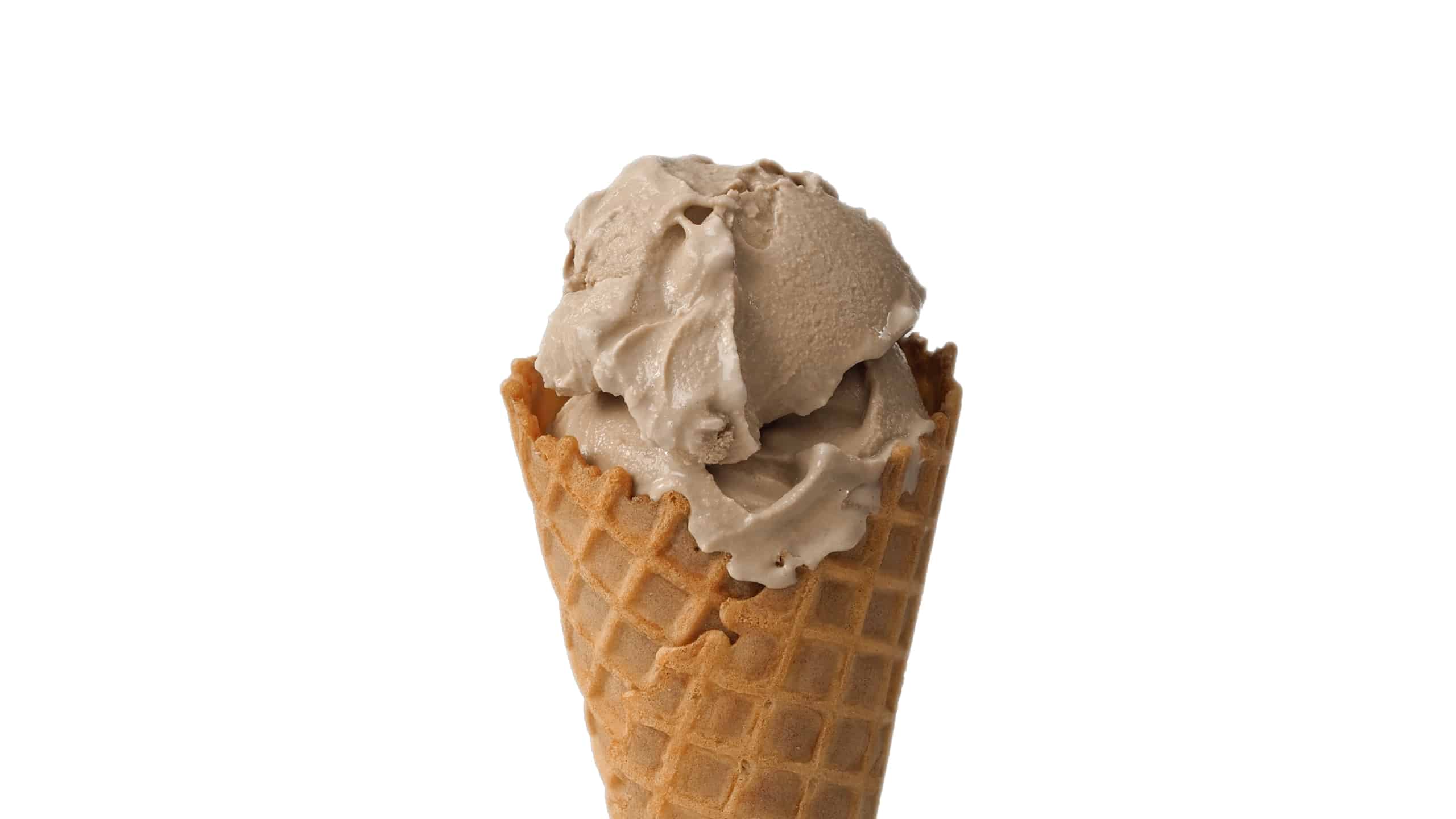 Java bean ice cream on a waffle cone