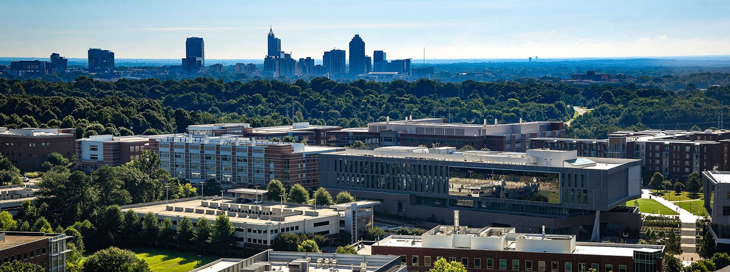 A view of downtown Raleigh from Centennial Campus