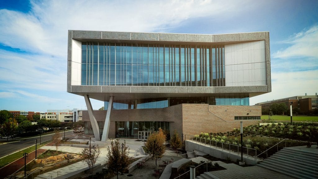 The Fitts-Woolard engineering building on Centennial Campus.