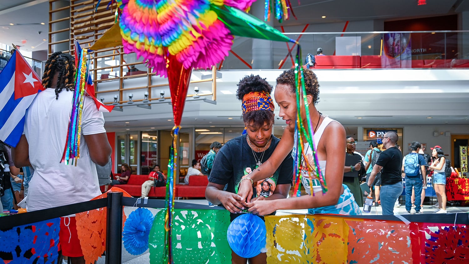 Students celebrate Latinx Heritage Month in Talley Student Union.