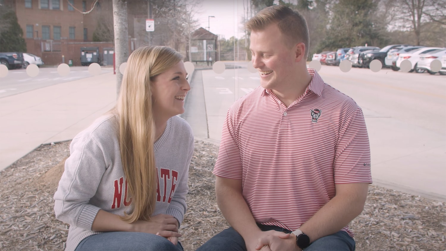For Mallie Pennington ’15 and Kaitlyn Sutton Pennington ’15, ’17, romance sparked on the Wolfline at NC State.