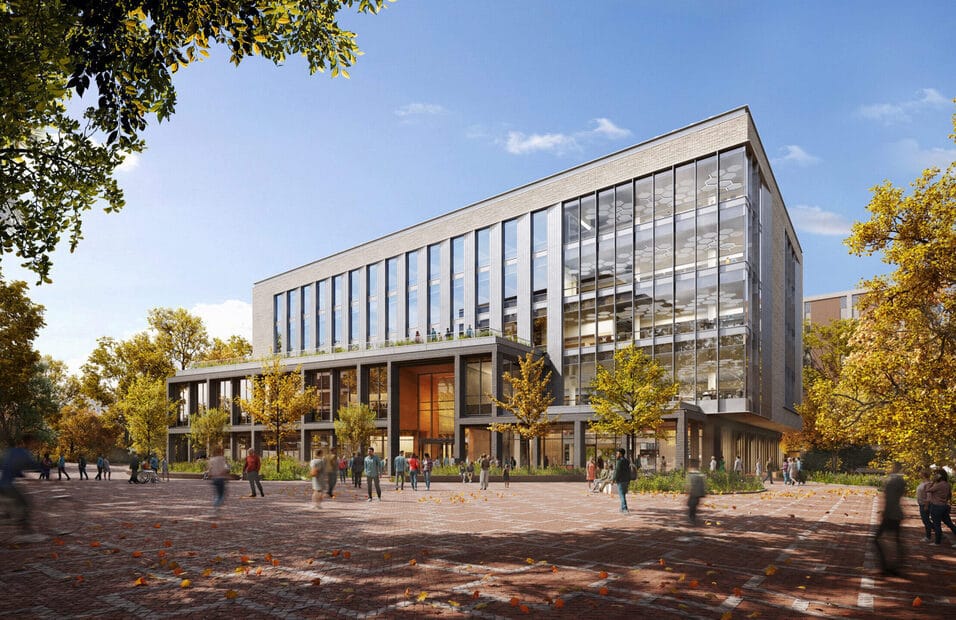 A rendering of the Integrative Sciences Building