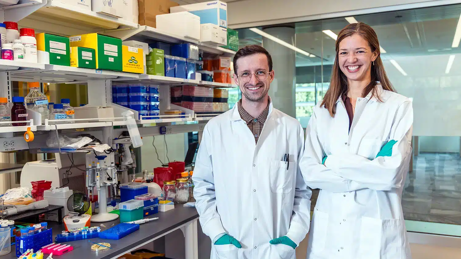 Alumni Scott Collins and Kathryn Polkoff, the co-founders of biotech company Hoofprint.