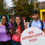 Faculty, staff, and students enjoy Pack Appreciation Day at the Corner on Centennial Campus.