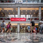 NC State students gather in Talley Student Union on the first day of class for the fall 2024 semester.
