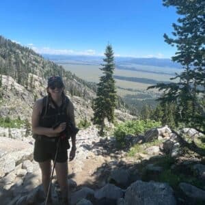 A College of Natural Resources alumna at Grand Teton National Park.