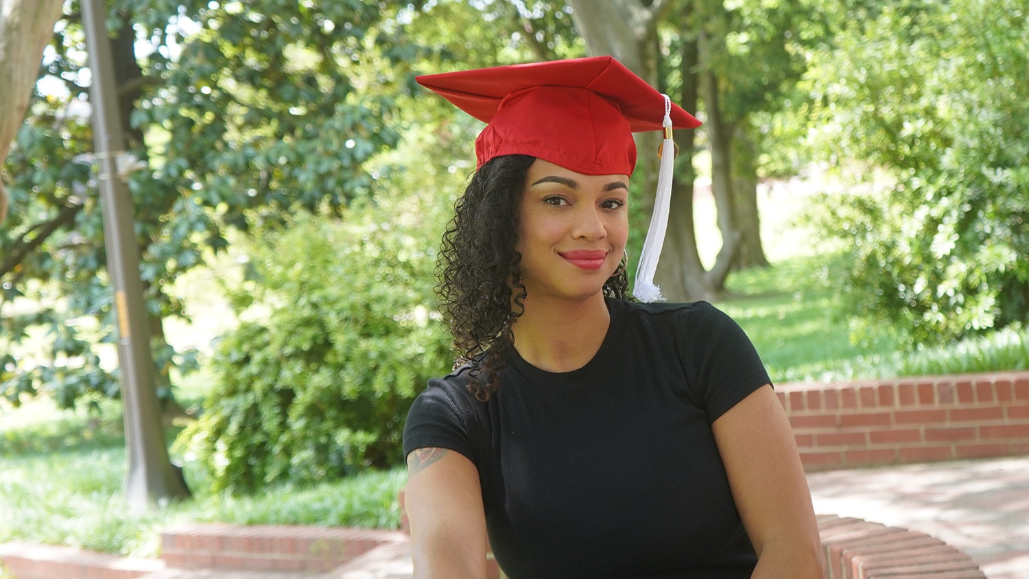 Terrica Lewis, a communications major and the 2025 spring commencement student speaker.