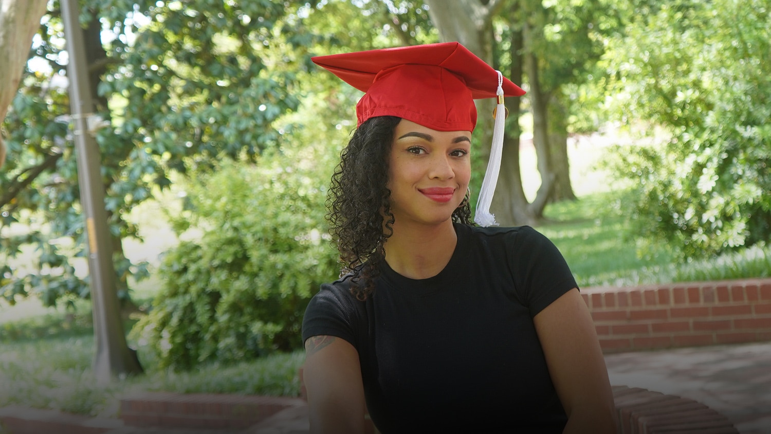 Terrica Lewis, a communications major and the 2025 spring commencement student speaker.