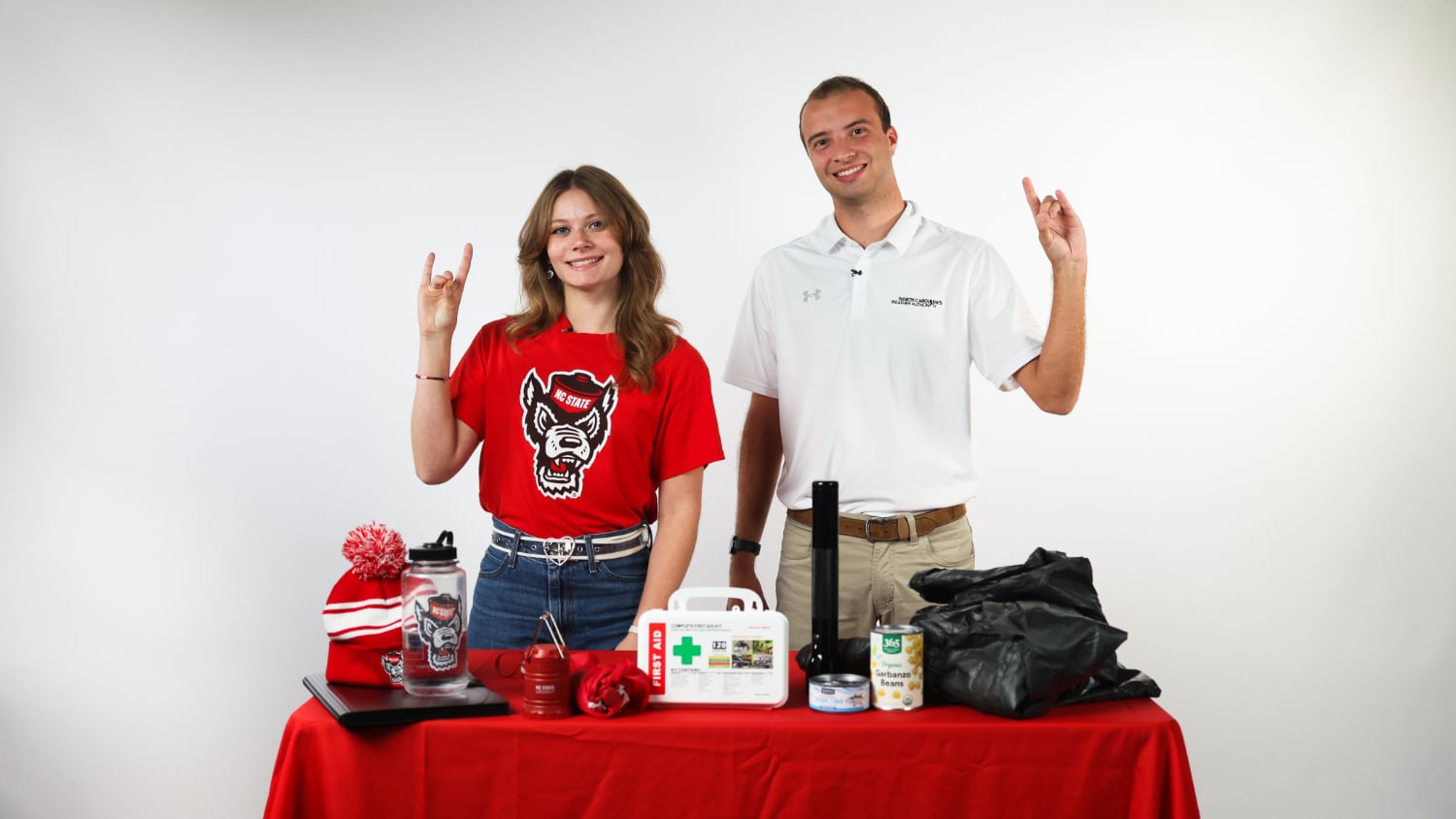 NC State student Chloe Sharpe interviews Clark and puts together her own emergency kit.